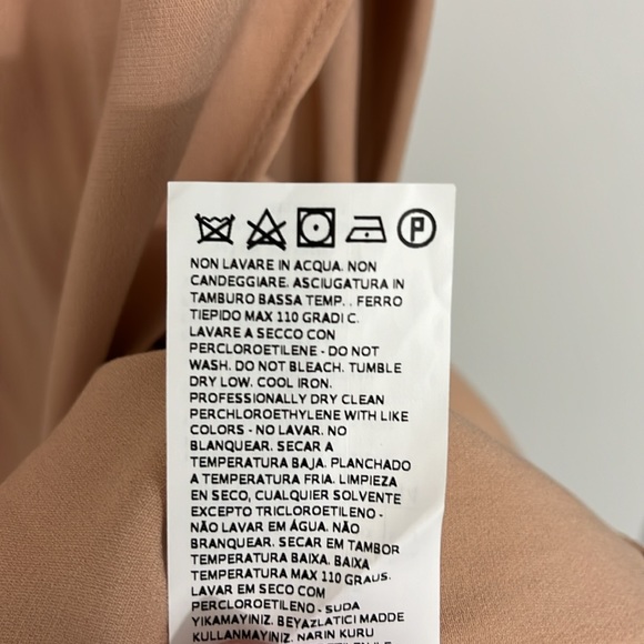 New Max & Co Size 8 Rose Peach, Black Sleeveless Cowl Neck Drape Wrap Dress - Picture 11 of 15